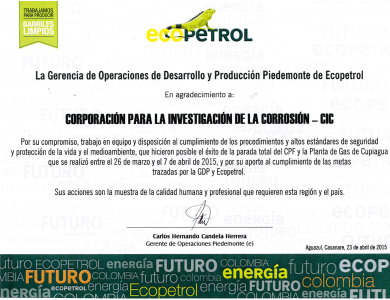 reconocimiento ecopetrol